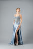 Imagen de Maxi Dress Estilo Corse, Blusa Encaje, Falda Satin