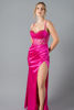 Imagen de Maxi Dress Satin, Estilo Corse, Con Trasparencia