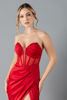 Imagen de Vestido En Satin Straple, Estilo Corse