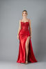 Imagen de Maxi Dress Estilo Corse, Blusa Encaje, Falda Satin
