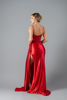 Imagen de Maxi Dress Estilo Corse, Blusa Encaje, Falda Satin