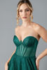 Imagen de Maxi Dress Straple, Estilo Corset, Falda Amplia, Brillo
