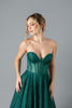 Imagen de Maxi Dress Straple, Estilo Corset, Falda Amplia, Brillo