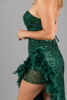 Imagen de Maxi Dress Straple, Abertura Falda, Detalle Plumas