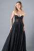 Imagen de Maxi Dress Straple, Estilo Corset, Falda Amplia, Brillo