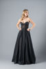 Imagen de Maxi Dress Straple, Estilo Corset, Falda Amplia, Brillo