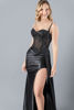 Imagen de Maxi Dress Estilo Corse, Blusa Encaje, Falda Satin