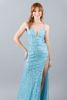 Imagen de Maxi Dress Lentejuelas, Espalda Descubierta, Abertura Falda    (Exclusivo Pagina)