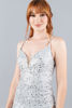 Imagen de Maxi Dress Lentejuelas, Espalda Descubierta, Abertura Falda    (Exclusivo Pagina)