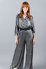 Imagen de Jumpsuit Metalico Manga Ancha, Blusa Cruzada