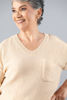 Imagen de Blusa Tejida Cuello V Manga Corta      (Exclusiva Pagina)