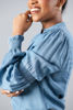 Imagen de Blusa Manga larga Cuello Chino Denim