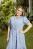 Imagen de Vestido Rayitas  En Rayon Cuello Chino