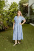 Imagen de Vestido Rayitas  En Rayon Cuello Chino