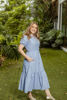 Imagen de Vestido Rayitas  En Rayon Cuello Chino