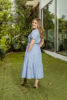 Imagen de Vestido Rayitas  En Rayon Cuello Chino