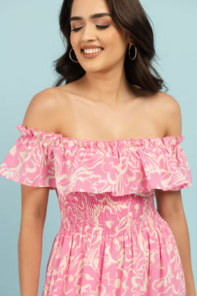 Imagen de Vestido  Estampado Off Shoulder      (Exclusivo Pagina)