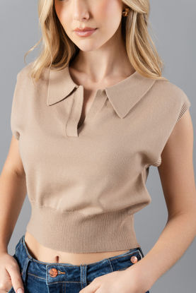Imagen de Blusa Tejida Con Cuello     (Exclusiva Pagina)