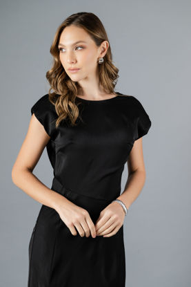 Imagen de Vestido Satin Abertura Falda