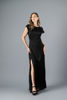 Imagen de Vestido Satin Abertura Falda