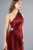 Imagen de Vestido Satin Un Hombro Plisado