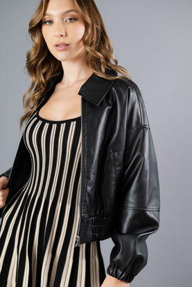 Imagen de Jacket Estilo Bomber En Cuerina