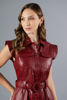 Imagen de Vestido Cuerina, Con Cinturon