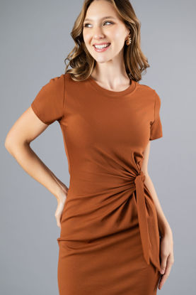 Imagen de Vestido Basico Detalle Nudo Cintura