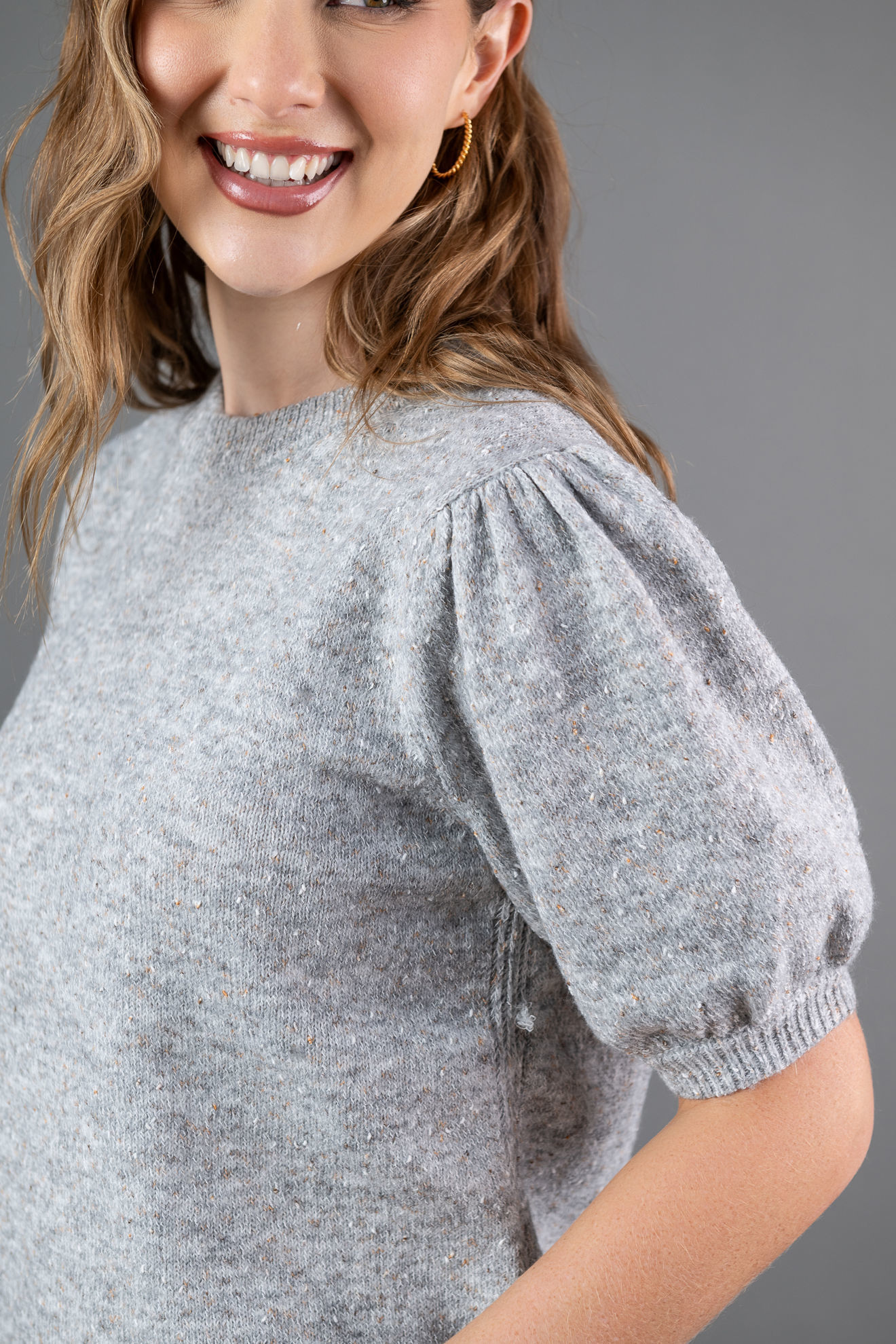 Kenana. Blusa Tejida Manga Corta