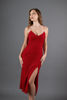 Imagen de Vestido Tirantes Brillo, Abertura Falda       (Exclusivo Pagina)