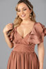Imagen de Maxi Dress En Satin Vuelo Mangas     (Exclusivo Pagina)