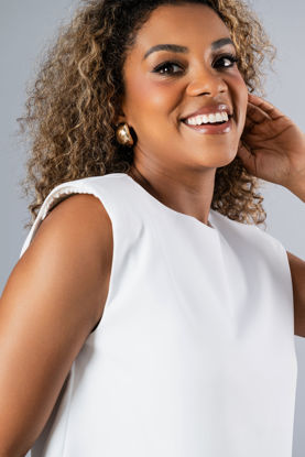 Imagen de Blusa Manga Corta Con Hombreras   ( Exclusiva Pagina)