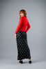 Imagen de Falda En Satin Print Lunares Blancos    ( Exclusiva Pagina)