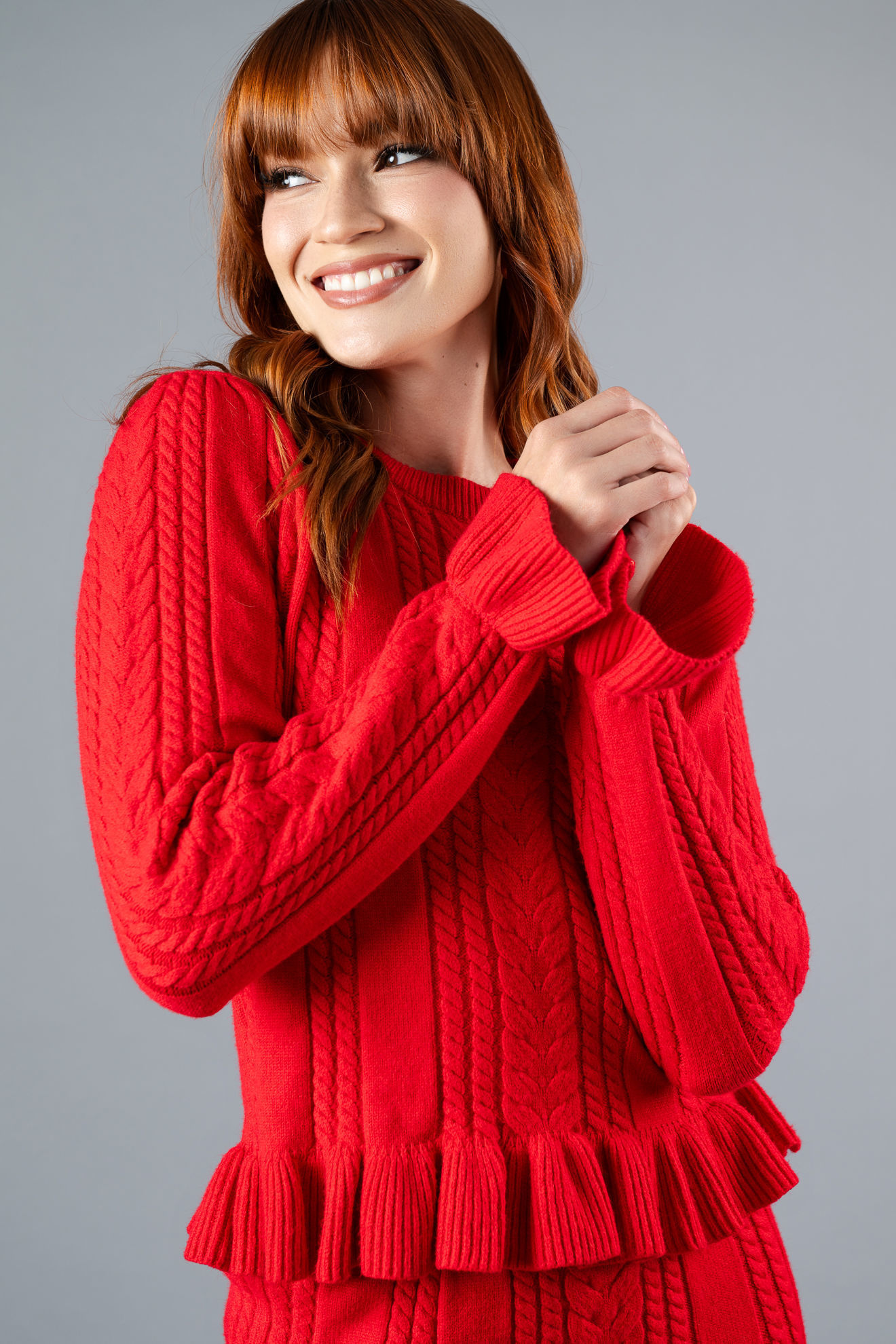 Imagen de Set Falda Tejido  Blusa Manga Larga    (Exclusiva Pagina)