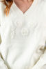 Imagen de Sweater Cuello V detalle Flores, Perlas   ( Exclusivo pagina )
