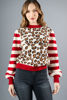 Imagen de Sweater Animal Print Mangas Rayas       (Exclusivo Pagina)
