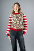 Imagen de Sweater Animal Print Mangas Rayas       (Exclusivo Pagina)