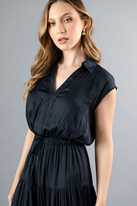 Imagen de Vestido Falda Larga Cuello V    (Exclusivo Pagina)