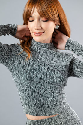 Imagen de Set Falda Crop Top, Manga Larga