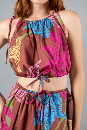 Imagen de Set Falda Y Crop Top En Rayon