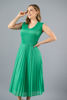 Imagen de Vestido Cuello V, Falda Plisada   (Exclusivo Pagina)
