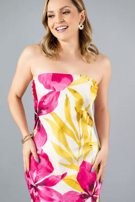 Imagen de Vestido Straple En Satin,Print Floral