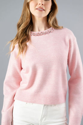 Imagen de Sweater Detallo Abalorios Cuello