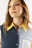 Imagen de Vestido Camisero En Rayas Falda Paletones    ( Exclusivo Pagina)