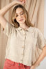 Imagen de Blusa Tejida, Cuello Y Botones