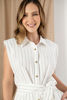 Imagen de Jumpsuit Rayas, Cuello Botones, Hombreras