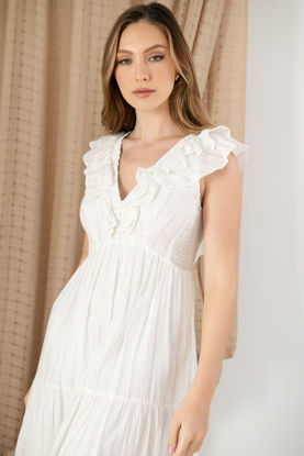 Imagen de Vestido Cuello V Con Vuelo