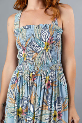 Imagen de Vestido En Rayon estampado, Blusa Nido Abeja