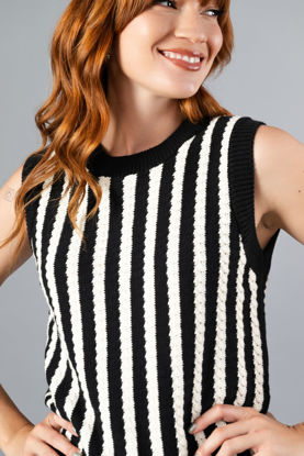 Imagen de Blusa Tejida Rayas Sin Mangas