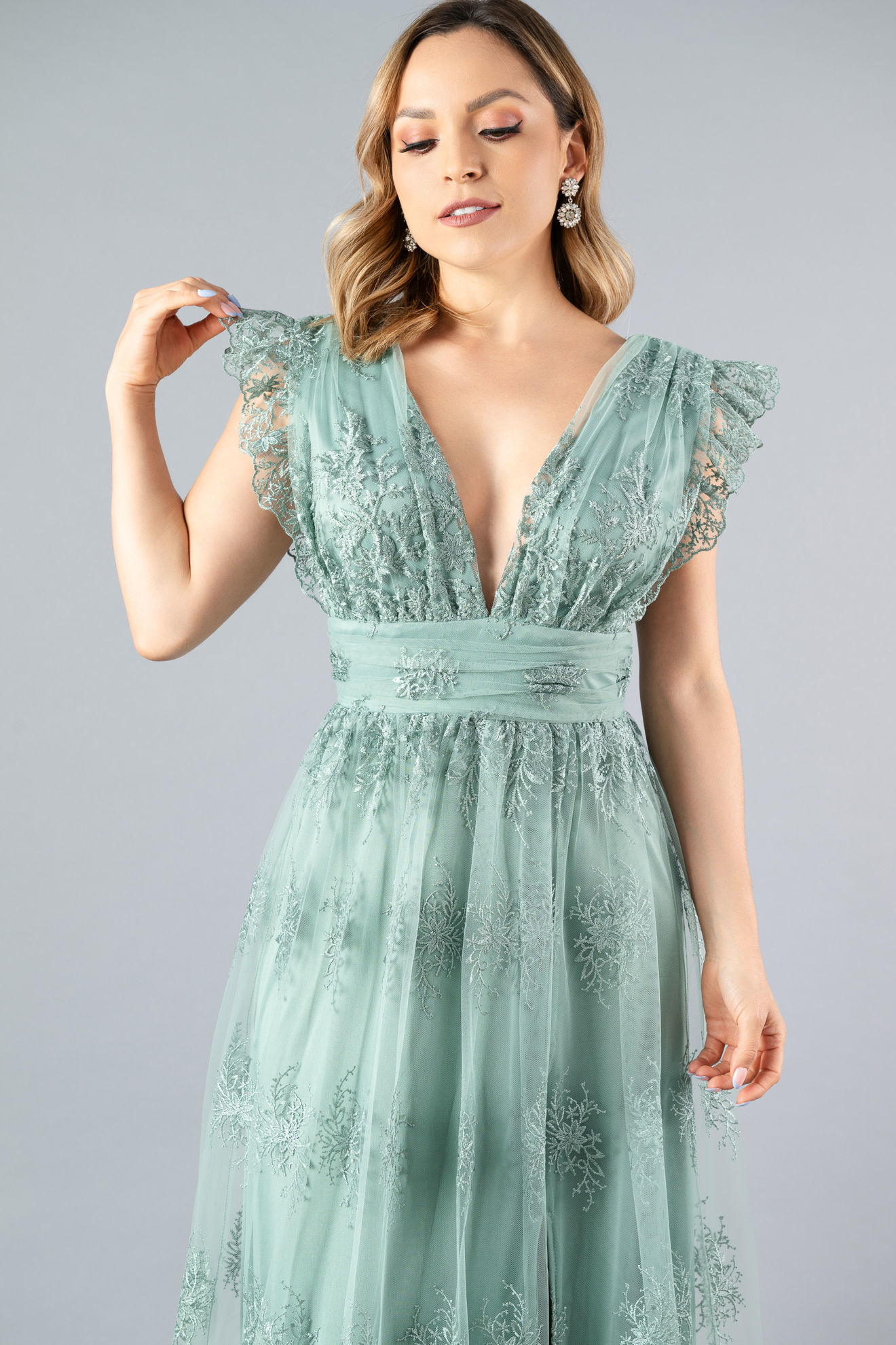 Imagen de Maxi Dress, Detallle Encaje; Escote Profundo
